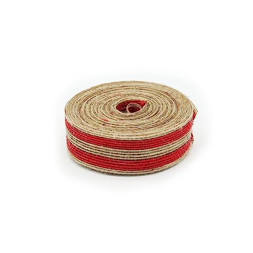 ARTSEWPLY Burlap Geschenkband Rotes Jute Gurtband mit Linienmuster Vielseitiges DIY Bastelband für Party Hochzeits und Geschenkdekoration Nachhaltiges Naturmaterial ARTSEWPLY Burlap Geschenkband Rotes Jute Gurtband mit Linienmuster Vielseitiges DIY Bastelband für Party Hochzeits und Geschenkdekoration Nachhaltiges Naturmaterial von ARTSEWPLY
