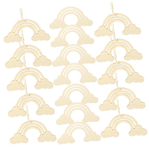 ARTSEWPLY DIY Holz Regenbogen Anhänger Unvollendete Holzausschnitte für Bastelprojekte für Kinderzimmer Partydekoration und Kreative von ARTSEWPLY