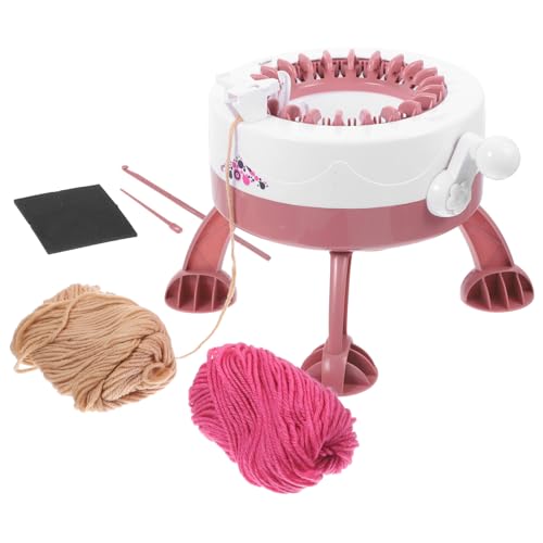 ARTSEWPLY DIY Strickmaschine Pinguin Form Kunststoff Webstuhl Kreatives Strickwerkzeug Handbetriebene Webmaschine für Mädchen Rosa von ARTSEWPLY