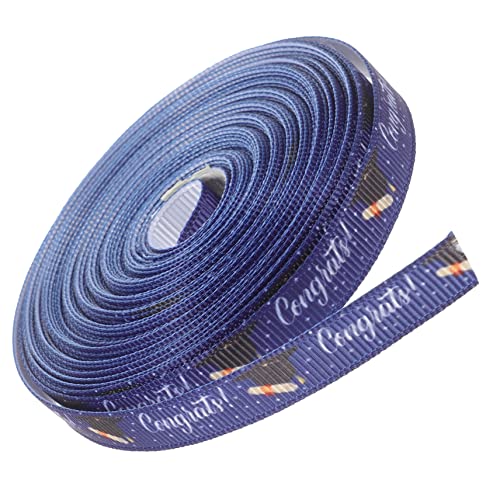 ARTSEWPLY Dekorative Geschenkverpackungsband Abschlusssaison Bänder für Blumensträuße Wickelband Gold Party Graduierungsband Grades Grad Ribbon glückwunsch grad dekorationen Polyester Blau von ARTSEWPLY