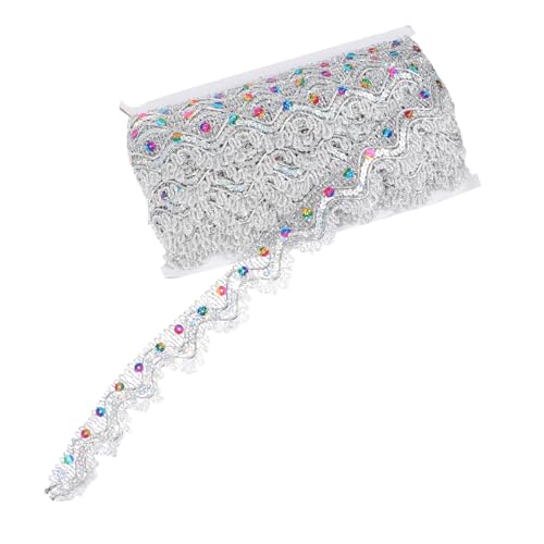 ARTSEWPLY Dreiteiliges Farbiges Spitzenband mit Pailletten Langlebiger Spitzenbesatz Ethnischer Stil Weiches Metallisches Garn Vielseitiges Zubehör für Tanzkleider DIY Kleidung und ARTSEWPLY Dreiteiliges Farbiges Spitzenband mit Pailletten Langlebiger Spitzenbesatz Ethnischer Stil Weiches Metallisches Garn Vielseitiges Zubehör für Tanzkleider DIY Kleidung und von ARTSEWPLY