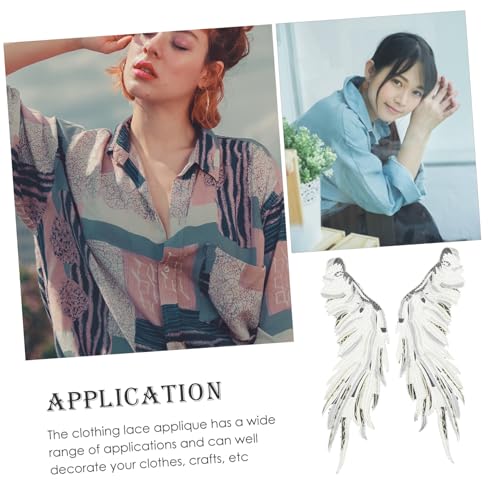 ARTSEWPLY Elegante Bestickte Engelsflügel Applikation aus Grauer Spitze Hautfreundlich Langlebig für DIY Kleidungsdekoration und Reparatur Verzierung für Jacken Kleider Handarbeit ARTSEWPLY Elegante Bestickte Engelsflügel Applikation aus Grauer Spitze Hautfreundlich Langlebig für DIY Kleidungsdekoration und Reparatur Verzierung für Jacken Kleider Handarbeit von ARTSEWPLY