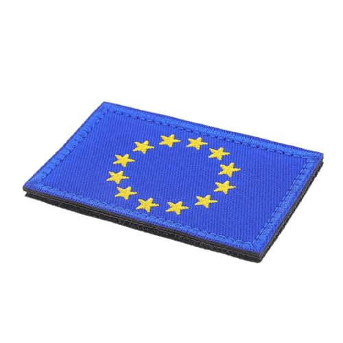 ARTSEWPLY Eu Aufnäher Europäische Union Flagge Patch mit Klettband Besticktes Nylon Abzeichen für Kleidung Rucksack Hut Jacke Langlebig Modisch Farbecht Einzigartiges Eu Zeichen von ARTSEWPLY
