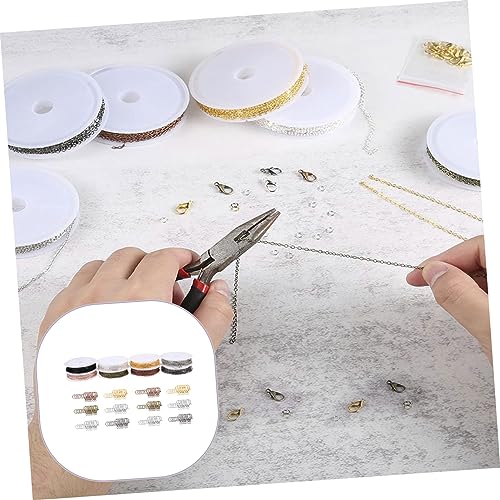ARTSEWPLY Farbige Flache Kreuzkette mit Karabinerverschluss und Offenen Ringen Leichtes Schmuckzubehör für DIY Schmuckherstellung Vielseitig Kombinierbar für Ohrringe und Armbänder von ARTSEWPLY