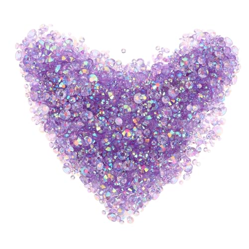 ARTSEWPLY Flache Jelly Resin Strasssteine in Helllila Gemischte Flache Nail Charms für DIY Nageldesign Scrapbooking Handyhüllen und Bastelprojekte von ARTSEWPLY