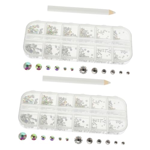 ARTSEWPLY Flache Rückseite Nagelstrasssteine Dekorationssteine für Nail Art Ab Farben und Punkt Stift für DIY Maniküre und Kreative Handarbeiten von ARTSEWPLY