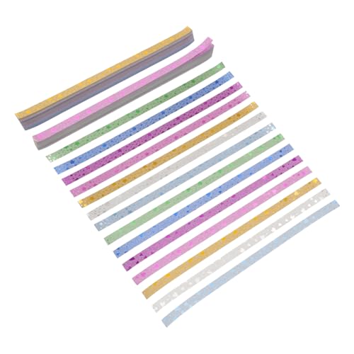 ARTSEWPLY Glitzernde Origami Sternpapierstreifen Farbiges Faltpapier mit Funkelnden Stern Herzmotiven Bastelpapier für DIY Sterne Partydeko Weihnachts Geschenkideen von ARTSEWPLY