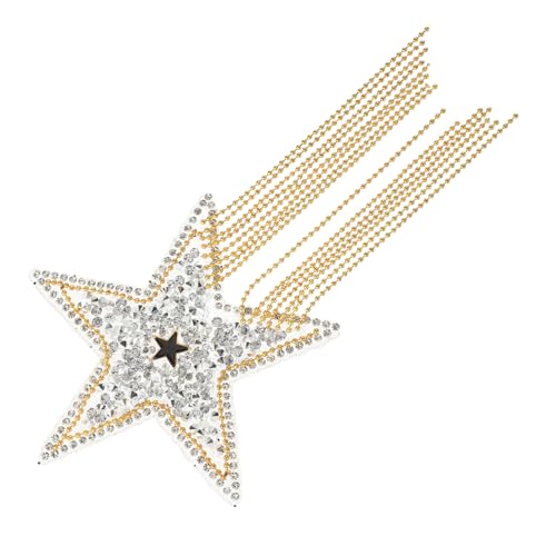 ARTSEWPLY Glitzernde Stern Bügelflicken mit Strasssteinen Silber und Gold DIY Aufbügler für Kleidung Hüte Rucksäcke Einfach Anzubringen zum Reparieren und Dekorieren von Textilien von ARTSEWPLY