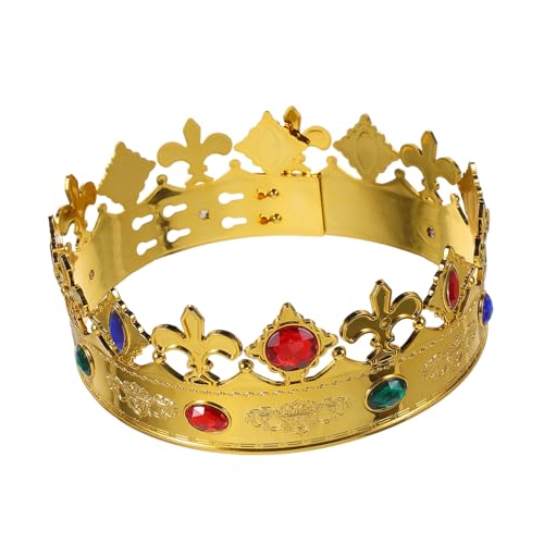 ARTSEWPLY Goldene Königskrone Kopfschmuck mit Funkelnden Strasssteinen Cosplay Kostümzubehör für Damen und Herren Vielseitig für Halloween Kindergeburtstage Maskeraden und Festpartys ARTSEWPLY Goldene Königskrone Kopfschmuck mit Funkelnden Strasssteinen Cosplay Kostümzubehör für Damen und Herren Vielseitig für Halloween Kindergeburtstage Maskeraden und Festpartys von ARTSEWPLY