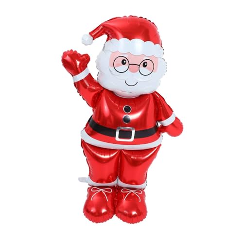 ARTSEWPLY Großer Stehender Weihnachtsmann Folienballon aus Langlebiger Aluminiumfolie Wiederverwendbare Niedliche Weihnachtsdeko für Party und Festliche Weihnachtsfeiern Einfach Aufzublasen ARTSEWPLY Großer Stehender Weihnachtsmann Folienballon aus Langlebiger Aluminiumfolie Wiederverwendbare Niedliche Weihnachtsdeko für Party und Festliche Weihnachtsfeiern Einfach Aufzublasen von ARTSEWPLY