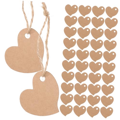 ARTSEWPLY Hängeetikett Aus Kraftpapier Geformt Herzförmige Papieranhänger Hängende Basteletiketten Romantische Herz-tags Hanging -tags Stichworte Zarte Diy Craft von ARTSEWPLY