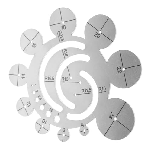 ARTSEWPLY Halbrunde Leder schneideschablone aus Robustem Metall Präzise Skalenmarkierungen Vielseitige Radius schablone für Lederarbeiten Langlebiges Lineal für Exaktes Zuschneiden für ARTSEWPLY Halbrunde Leder schneideschablone aus Robustem Metall Präzise Skalenmarkierungen Vielseitige Radius schablone für Lederarbeiten Langlebiges Lineal für Exaktes Zuschneiden für von ARTSEWPLY