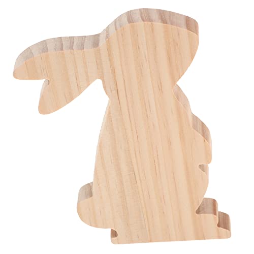 ARTSEWPLY Hasenschmuck aus Holz unvollendeter Hasenausschnitt Ohren knuddelig für Party Dekorationen Formen Bunny Craft Hasenzimmer Kaninchenfigur Kaninchen- Holzhasenausschnitt von ARTSEWPLY
