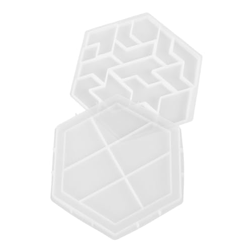 ARTSEWPLY Hexagon Tangram Silikonform für Epoxidharz DIY Puzzle Mold Untersetzer Formen Leicht zu Reinigen Vielseitig für Heimdekoration und Kreativität Kreativ Sechseckig Familientauglich von ARTSEWPLY