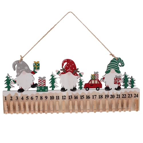 ARTSEWPLY Holz Adventskalender Türhänger Weihnachtsdeko Robust Langlebig Weihnachts Countdown Kalender Dekoration für Wand Tür Fenster Weihnachten von ARTSEWPLY