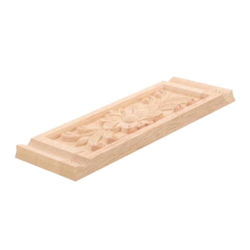 ARTSEWPLY Holz Applikation Möbelornament Holzschnitzerei Dekorative Möbelverzierung Vintage Holzornamente für Schränke Türen Kompakte Holzverzierung für Wohnaccessoires von ARTSEWPLY