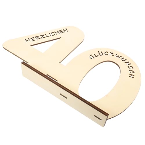 ARTSEWPLY Holz Zahlen Dekoration Langlebig Handgefertigt Tischdeko für Geburtstag Party Holz Nummernschild Stilvolle Wohnaccessoires Praktische Tischdekoration von ARTSEWPLY
