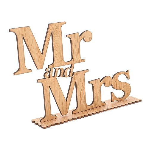 ARTSEWPLY Holzbuchstaben Deko Mr And Mrs Romantische Hochzeit Dekoration Vielseitiges Valentinstags und Festtagsornament Leichtes Tragbares Alphabet für Brautpaare und Wohnräume von ARTSEWPLY