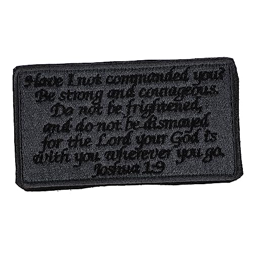 ARTSEWPLY Klebe Patch mit Biblischen Sprüchen Dekorativer Bestickter Stoffpatch für DIY Nähprojekte Schwarz für Kleidung Schuhe und Handarbeiten von ARTSEWPLY