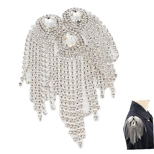 ARTSEWPLY Kristall Quaste Schulterapplikation für Damen Elegantes Stoffzubehör mit Strass für Hochzeiten Fotoshootings und Besondere Anlässe ARTSEWPLY Kristall Quaste Schulterapplikation für Damen Elegantes Stoffzubehör mit Strass für Hochzeiten Fotoshootings und Besondere Anlässe von ARTSEWPLY