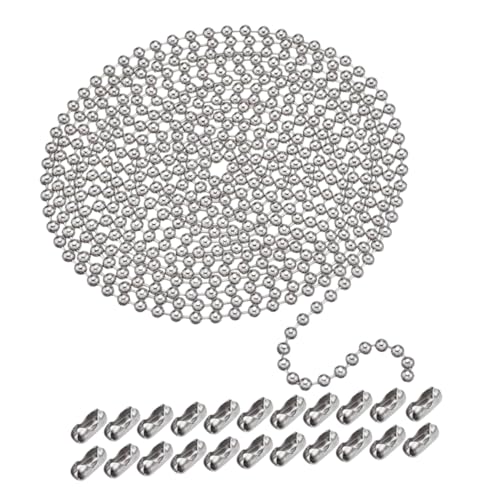 ARTSEWPLY Kugelkette mit Verbindern Langlebige Perlenkette für Dog Tag Halsketten Schlüsselringe und Vielseitige Diy Schmuckherstellung ARTSEWPLY Kugelkette mit Verbindern Langlebige Perlenkette für Dog Tag Halsketten Schlüsselringe und Vielseitige Diy Schmuckherstellung von ARTSEWPLY
