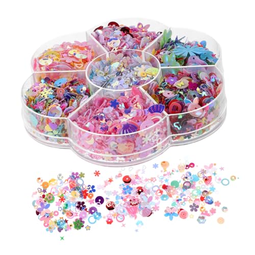 ARTSEWPLY Lose Pailletten: Glitzerpailletten Zum Basteln, Mehrfarbige Schillernde Paillettenperlen Für Diy-projekte, Nagelkunst, Verzierungen Für Kleidung ARTSEWPLY Lose Pailletten: Glitzerpailletten Zum Basteln, Mehrfarbige Schillernde Paillettenperlen Für Diy-projekte, Nagelkunst, Verzierungen Für Kleidung von ARTSEWPLY