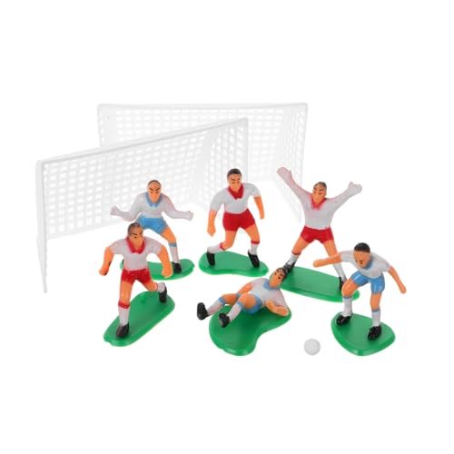 ARTSEWPLY Mini Fußballspieler Tortendeko Wiederverwendbare Fußball Geburtstagstorten Dekoration Vielfältige Posen Fußball themen Party Zubehör für Sportfans Kleine Kuchenornamente von ARTSEWPLY