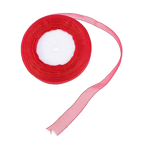 ARTSEWPLY Organza Band Rot Sheer Organza Geschenkband für Hochzeit Party Dekoration DIY Schleifenband Zubehör von ARTSEWPLY