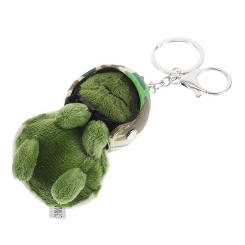 ARTSEWPLY Plüsch Schildkröten Schlüsselanhänger mit Grünem Helm Niedlicher Rucksack Anhänger Weicher Kuschelanhänger als Dekorativer Schlüssel Taschenanhänger für Alltag und Geschenk von ARTSEWPLY