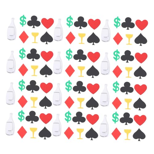 ARTSEWPLY Poker Konfetti Glänzend Vegas Party Deko für Tisch Las Vegas Themenfeier Farbenfrohes Partydekor für Erwachsene und Festliche Atmosphäre Schaffen von ARTSEWPLY
