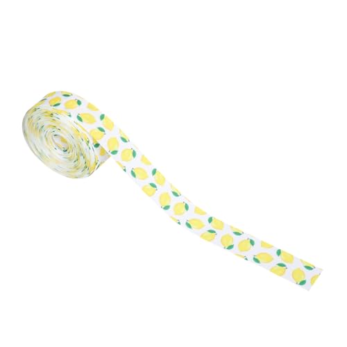 ARTSEWPLY Polyester Schleifenband mit Zitronenmuster Dekoratives Geschenkband für DIY Verpackung Sommerliche Partydeko Langlebiges Geschenkverpackungsband für Blumen und Feste von ARTSEWPLY