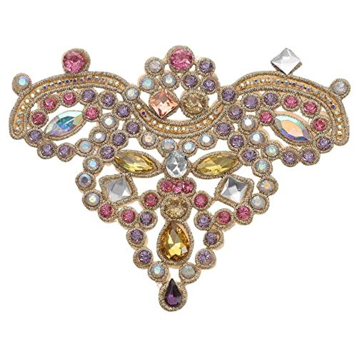 ARTSEWPLY Rhinestone Aufnäher zum Aufbügeln Glitzer Strass Applikation für Kleidung DIY Dekoration Hautfreundlich und Langlebig zum Abdecken von Löchern und Verzieren von Outfits von ARTSEWPLY