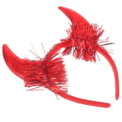 ARTSEWPLY Rotes Teufelshörner Haarreif Halloween Haaraccessoire Leichtes Cosplay Stirnband Party Kopfschmuck für Damen Herren ARTSEWPLY Rotes Teufelshörner Haarreif Halloween Haaraccessoire Leichtes Cosplay Stirnband Party Kopfschmuck für Damen Herren von ARTSEWPLY