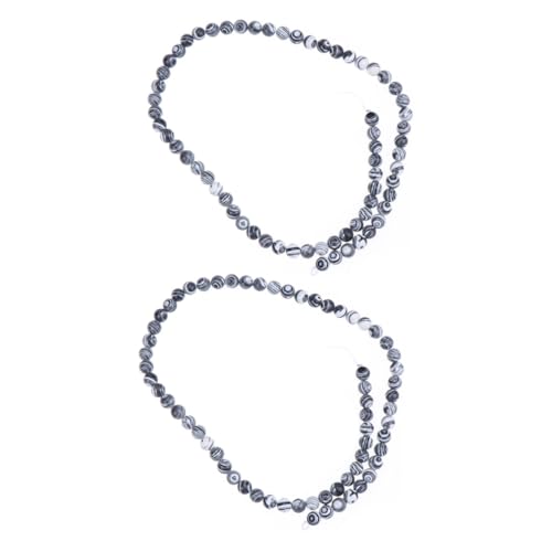 ARTSEWPLY Schwarz Weiße Malachitperlen für DIY Schmuckherstellung Stränge Lose Perlen für Armbänder Designs und Projekte von ARTSEWPLY