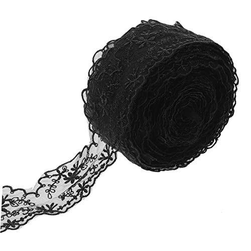 ARTSEWPLY Schwarze Spitzenborte Rolle Bestickte Spitzenverzierung für Kleidung Hochzeitskleider DIY Nähzubehör Hochwertige Dekorative Spitzenborte für Gardinen Tischdecken Handarbeiten ARTSEWPLY Schwarze Spitzenborte Rolle Bestickte Spitzenverzierung für Kleidung Hochzeitskleider DIY Nähzubehör Hochwertige Dekorative Spitzenborte für Gardinen Tischdecken Handarbeiten von ARTSEWPLY