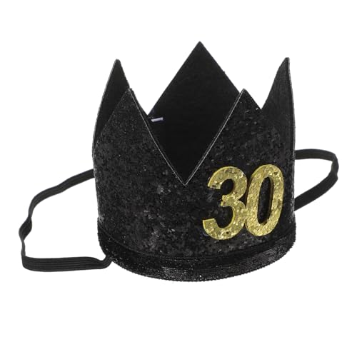 ARTSEWPLY Schwarze und Goldene Geburtstagskrone aus Hochwertigem Material Komfortabler Leichter Partyhut für Erwachsene Stilvolle Kopfbedeckung für Geburtstagsfeier ARTSEWPLY Schwarze und Goldene Geburtstagskrone aus Hochwertigem Material Komfortabler Leichter Partyhut für Erwachsene Stilvolle Kopfbedeckung für Geburtstagsfeier von ARTSEWPLY
