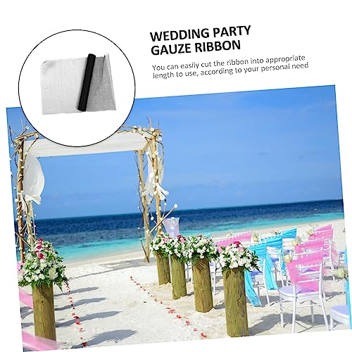 ARTSEWPLY Schwarzes Party Geschenkband aus Hochwertigem Garn Leichter Strapazierfähiger Hochzeitsschleier für Treppengeländer und Raumdekoration für DIY Feierlichkeiten und Zeremonien von ARTSEWPLY