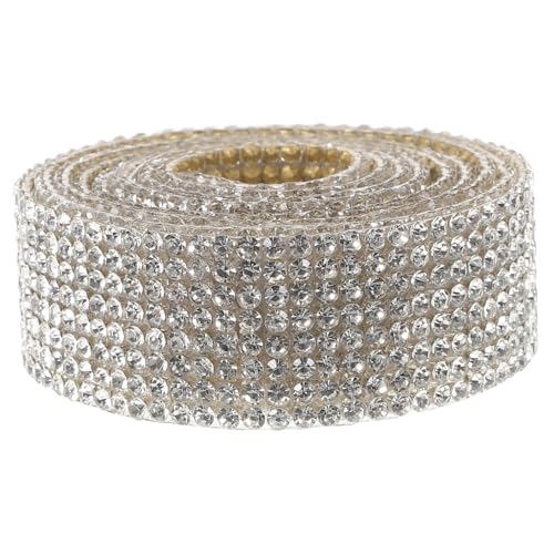 ARTSEWPLY Selbstklebendes Strassband Breit DIY Bastelband Rhinestone Ribbon für Kleidung Schmuck und Geschenkdekoration Zuschneidbar Langlebig Glänzend und Vielseitig Einsetzbar von ARTSEWPLY