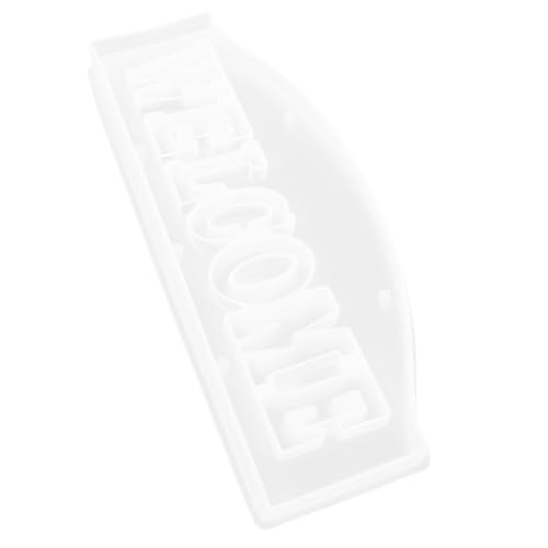 ARTSEWPLY Silikon Gießform Buchstaben Welcome für Epoxidharz DIY Basteln Langlebig Wiederverwendbar Non stick Leicht zu Reinigen Dekorative Tischdekoration von ARTSEWPLY