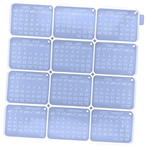 ARTSEWPLY Silikonform Kalender Schlüsselanhänger Gießform Epoxidharz DIY Kalenderform Langlebig Leicht Kompakt für Schlüsselbund Anhänger Schmuck Herstellung von ARTSEWPLY