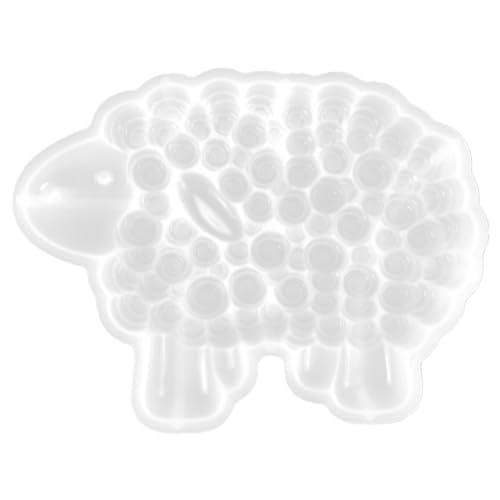ARTSEWPLY Silikonform Schaf für DIY Bastelprojekte Wiederverwendbare Gießform Flexiblem Silikon für Epoxidharz und Dekoration Weiße Farbe von ARTSEWPLY