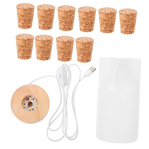 ARTSEWPLY Silikonform für Epoxidharz Nachtlicht DIY Langlebige Kristall Harzform Einfache Entformung Teiliges Set mit Warmweißem LED Lampensockel für Tischlampen und Dekorationen von ARTSEWPLY
