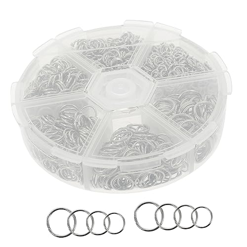 ARTSEWPLY Sprungringe für DIY Schmuckherstellung Metall Offene Biegeringe Runde Ringanschlüsse für Schlüsselringe Armbänder und Bastelprojekte Langlebiges ARTSEWPLY Sprungringe für DIY Schmuckherstellung Metall Offene Biegeringe Runde Ringanschlüsse für Schlüsselringe Armbänder und Bastelprojekte Langlebiges von ARTSEWPLY