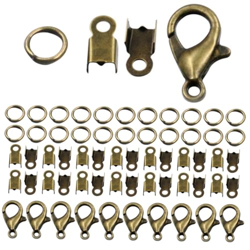 ARTSEWPLY Teiliges Schmuckzubehör Set DIY Schmuckherstellung mit Elektroplattierung Langlebig Kettenverschluss Karabinerverschluss Binderinge für Halsketten Fußkettchen ARTSEWPLY Teiliges Schmuckzubehör Set DIY Schmuckherstellung mit Elektroplattierung Langlebig Kettenverschluss Karabinerverschluss Binderinge für Halsketten Fußkettchen von ARTSEWPLY