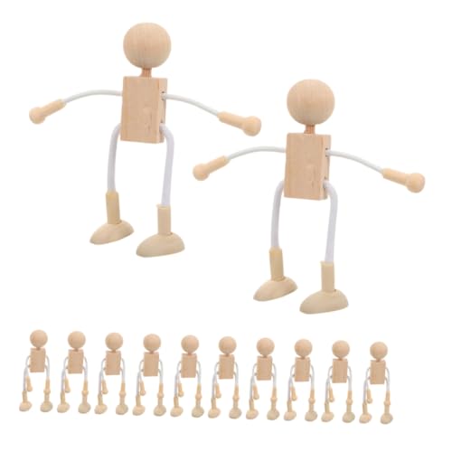 ARTSEWPLY Teiliges Unbemalte Holzfiguren zum Bemalen Kindgerechte Holzspielzeug spielfiguren für DIY Kunsthandwerk Natürliche Holz dekorationspuppen für Kreative Gestaltung von ARTSEWPLY