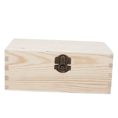 ARTSEWPLY Unlackierte Holz Geschenkbox mit Deckel Stabile Aufbewahrungsbox aus Kiefernholz Vielseitige Schatulle für Schmuck Kleine Geschenke und DIY Dekoration von ARTSEWPLY