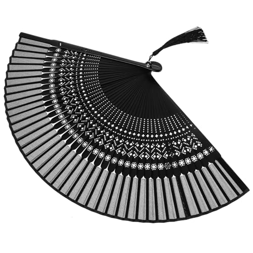 ARTSEWPLY Vintage Damen Faltfächer Leichter Handlicher Tanzfächer mit Filigraner Spitze Klassischer Dekorativer Klappfächer für Hochzeit Bühne und Wohnkultur von ARTSEWPLY