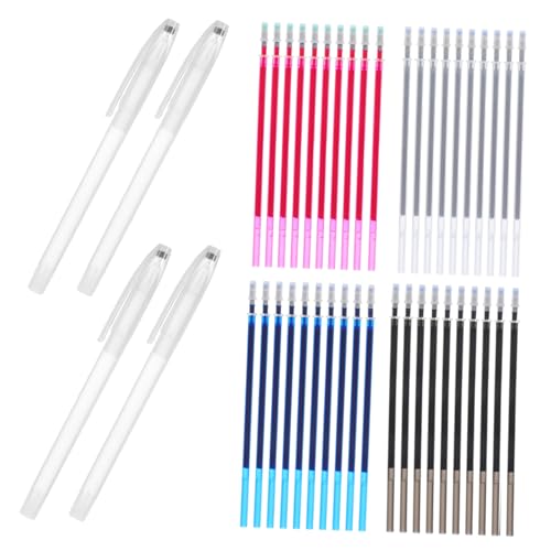 ARTSEWPLY Wasserlösliche Stift Set für Stickerei Nachfüllbare Tintenminen für Kreuzstich und DIY Projekte Farben Blau Schwarz Silber für Einfache Handhabung und Hervorragende von ARTSEWPLY