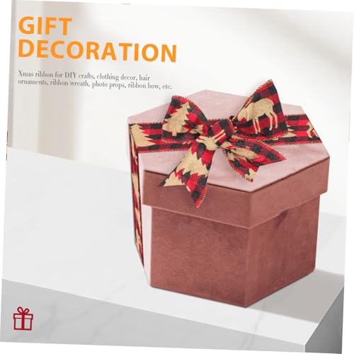 ARTSEWPLY Weihnachts DIY Geschenkband aus Leinen Vielseitiges Dekoband für Geschenkverpackung Bastelarbeiten und Festdekoration Flexible Weihnachtliche Farbgestaltung von ARTSEWPLY