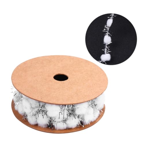 ARTSEWPLY Weihnachtsbaum Dekoband mit Weißen Plüschbällen Glitzerndes Geschenkband für DIY Basteln Langlebiges Bastelband für Party und Geschenkverpackung für Weihnachtsdeko und Girlanden ARTSEWPLY Weihnachtsbaum Dekoband mit Weißen Plüschbällen Glitzerndes Geschenkband für DIY Basteln Langlebiges Bastelband für Party und Geschenkverpackung für Weihnachtsdeko und Girlanden von ARTSEWPLY